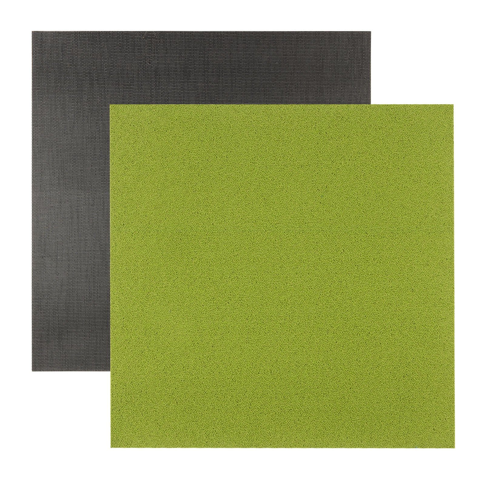 Teppichfliese Nottingham, Fliese, Bodenschutz, mm Karat, Grün Höhe: 50x50 5.2 verschiedene Farben, cm