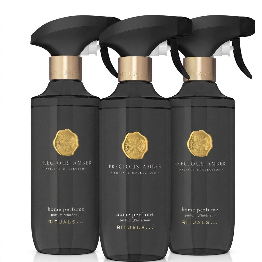 Rituals Raumduft RITUALS Precious Amber Home Perfume 3er Set (Vorrats-Set mit drei luxuriösen Raumduftsprays, 1-St)