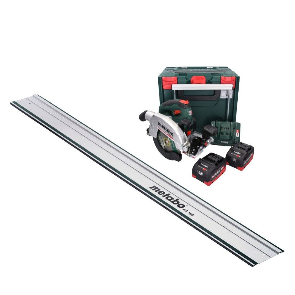 metabo Akku-Handkreissäge KS 18 LTX 66 BL Akku Handkreissäge 18 V 165 mm + 2x Akku 5,5 Ah + Lad