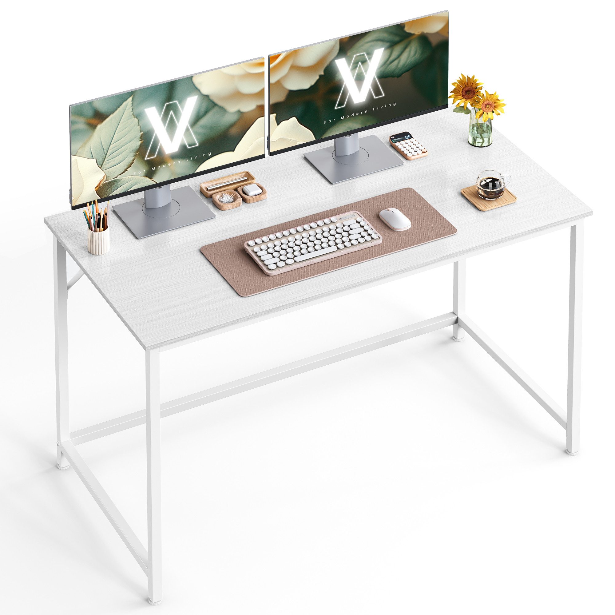 VASAGLE Schreibtisch Computertisch, Bürotisch, 80/100/120/135/160 cm, moder günstig online kaufen