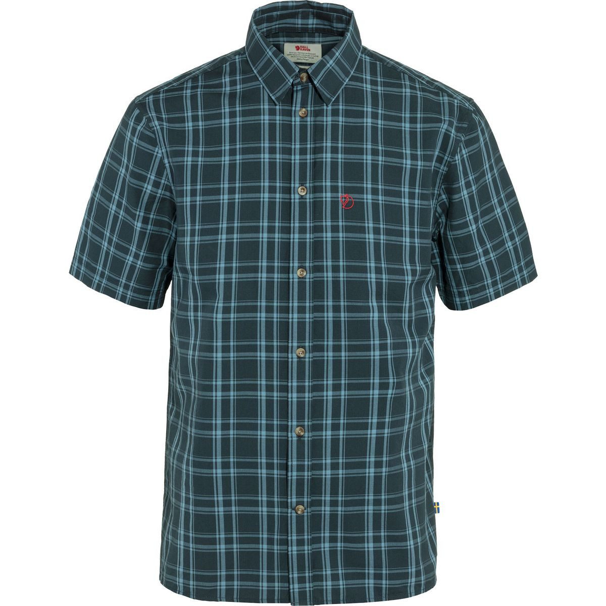Fjällräven Kurzarmshirt övik Lite Shirt SS M Leichtes, feuchtigkeitsableitendes Hemd aus Bio-Baumwolle und Lyocell