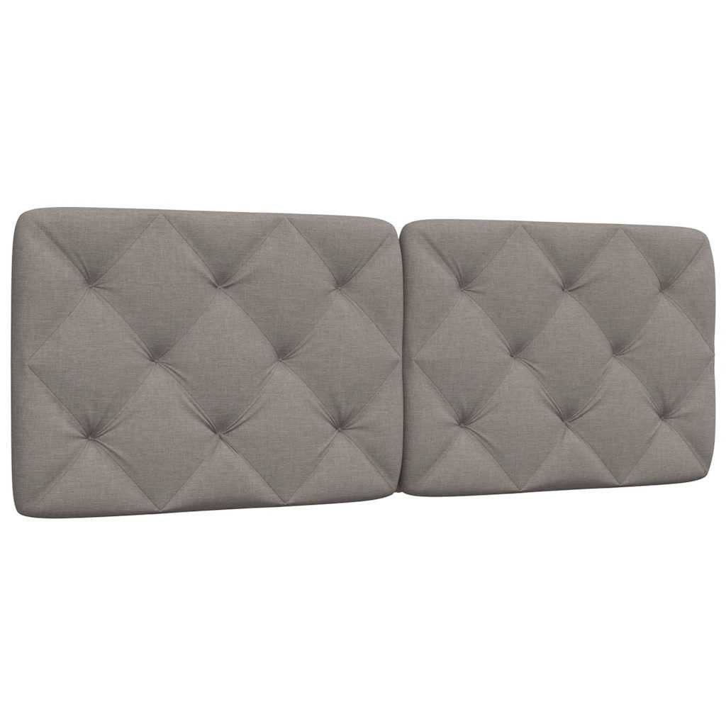 vidaXL Bett Kopfteil-Kissen Taupe 120 cm Stoff (1-tlg) günstig online kaufen