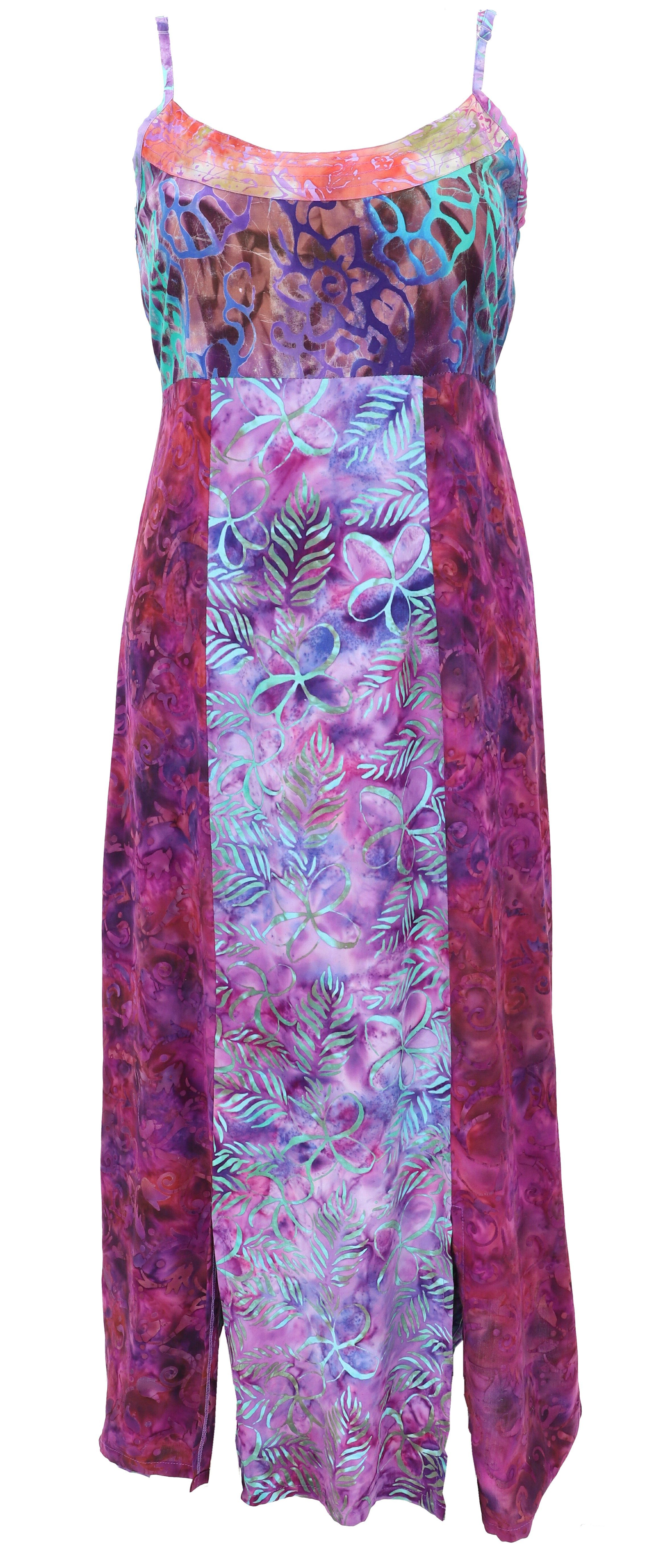 Guru-Shop Midikleid Boho Sommerkleid, luftiges Patchworkkleid in.. alternative Bekleidung