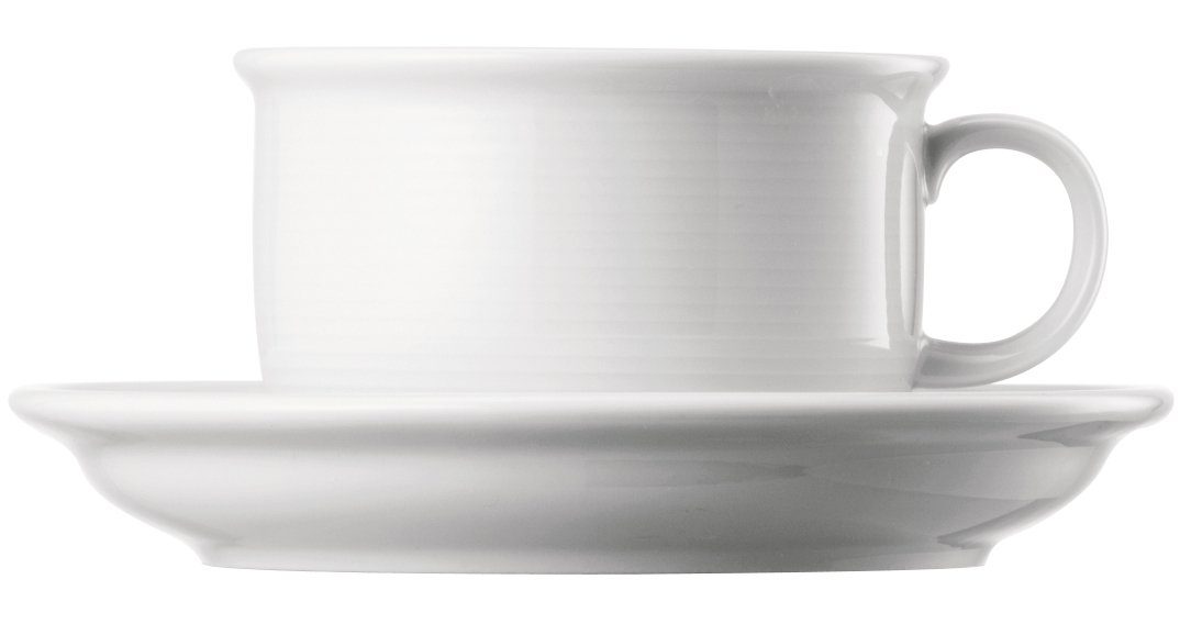 Thomas Porzellan Latte-Macchiato-Glas Trend Weiss Frühstückstasse 2tlg., Porzellan