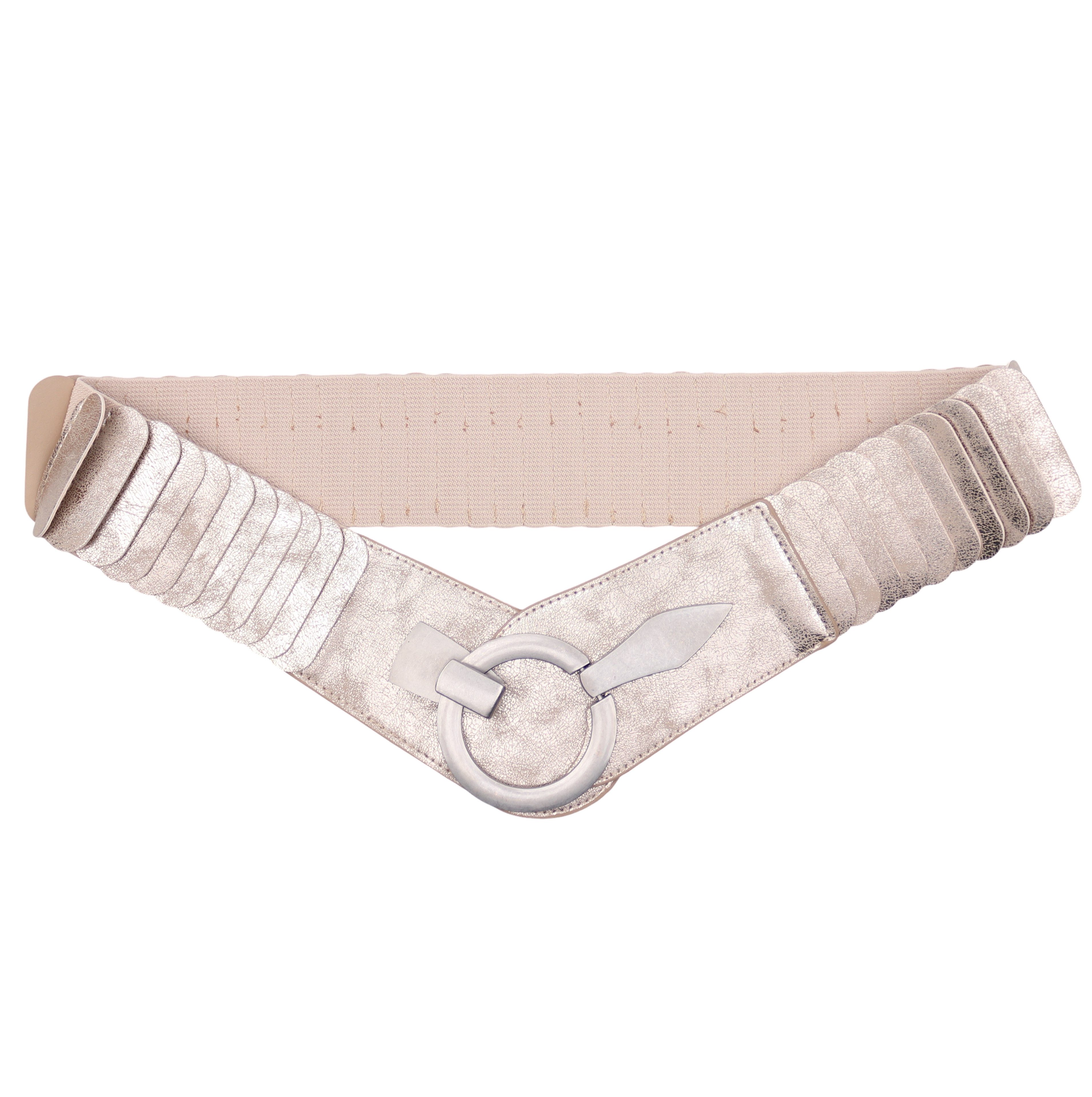 MIRROSI Taillengürtel Leo Unifarbe breit 6cm für Taillenumfang 85 bis 110cm, ONESIZE (Angenehmes Tragesgefühl, Leopard Muster, Unifarben) Breiter Stretch Gürtel