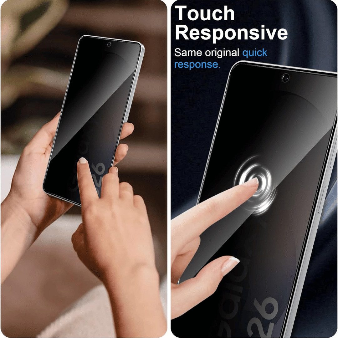 SmartUP Displayschutzglas 2X Schutzglas für Samsung Galaxy S26 Blickschutz Panzerfolie Full 9H für Samsung Galaxy S26, 2 Stück, Anti-Spy, Blickschutz, Privacy – Bild 3 von 5