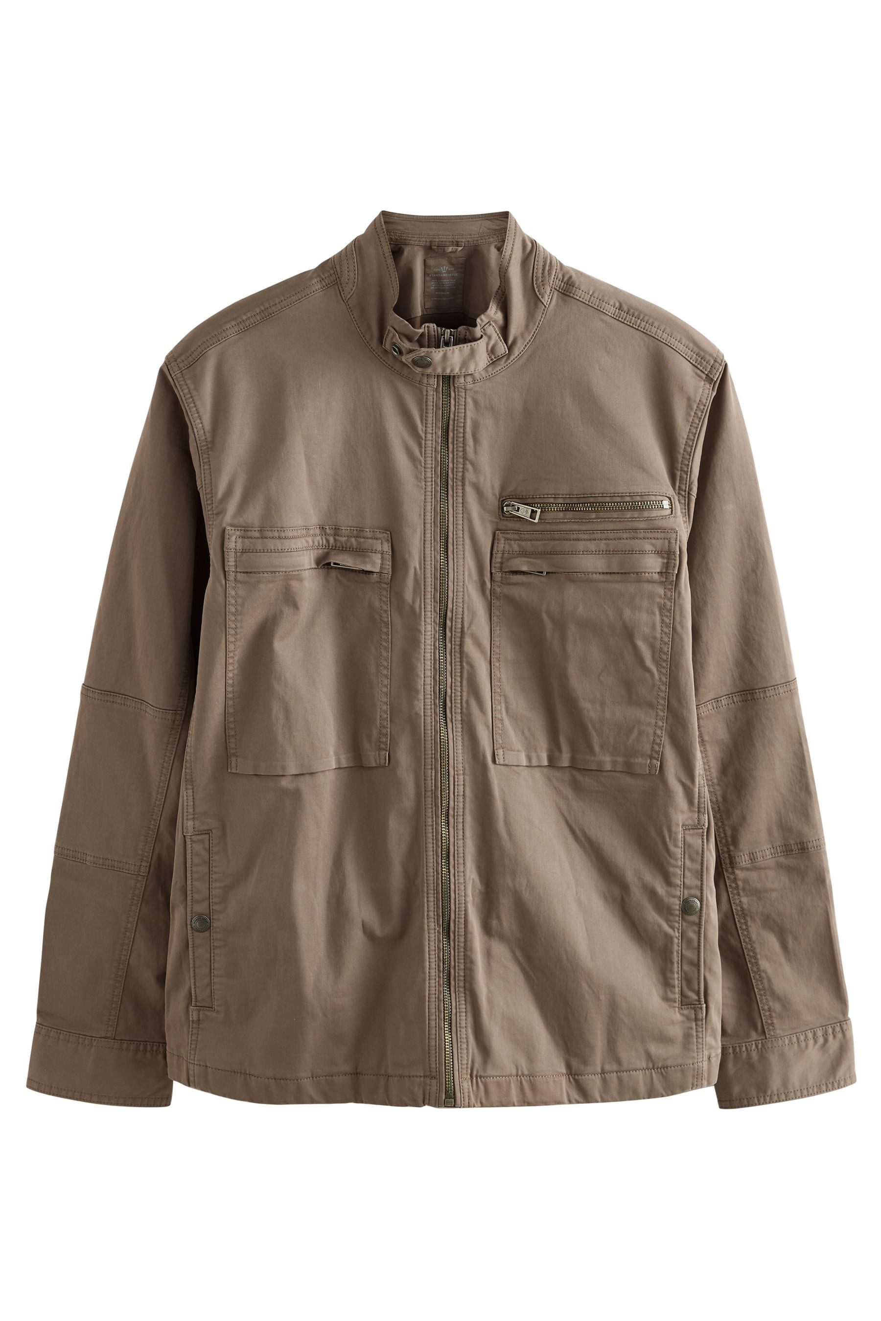 Cargojacke Reißverschlussjacke mit Trichterkragen