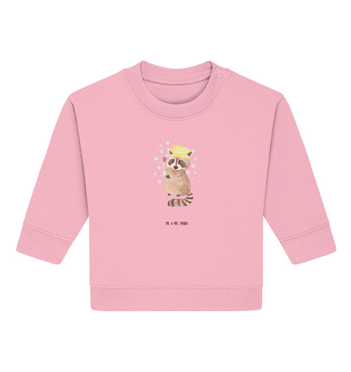 Mr. & Mrs. Panda Longpullover 24. - 36. Monat Waschbär - Cotton Pink - Geschenk, Gute Laune, Baby B (1-tlg)