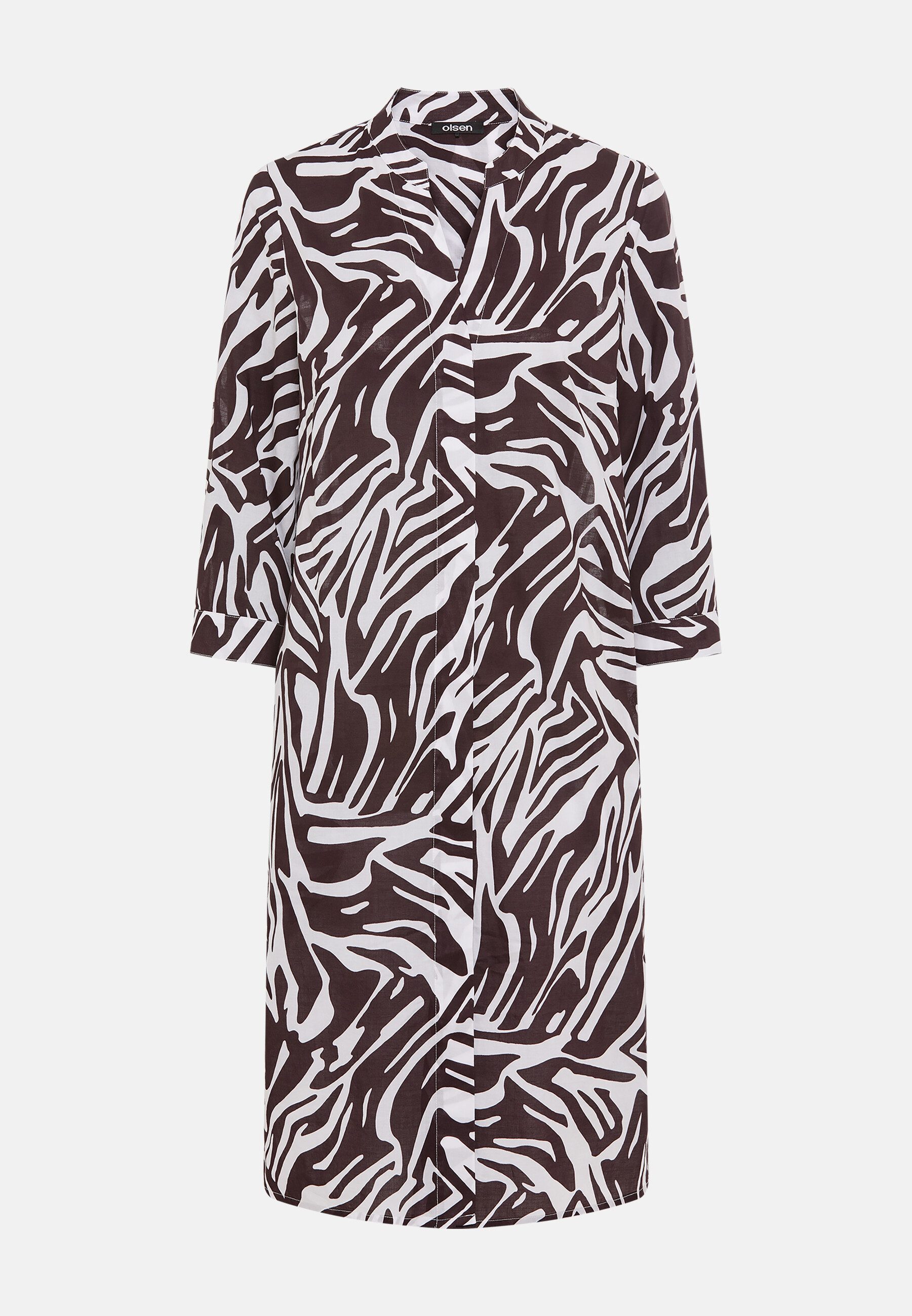 Midikleid Kleid mit Allover-Dessin