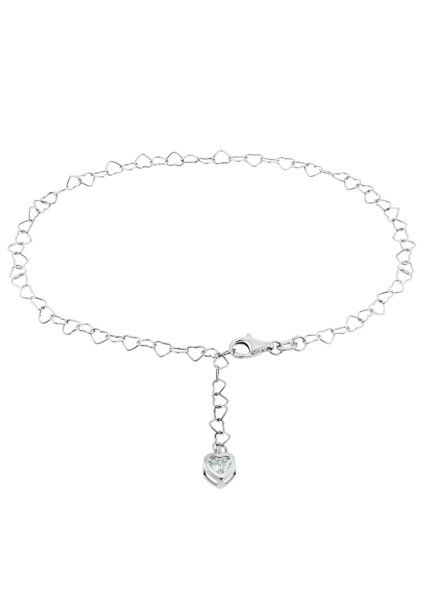 Amor Fußkette, Anklet Herz 2017447, mit Zirkonia (synth)