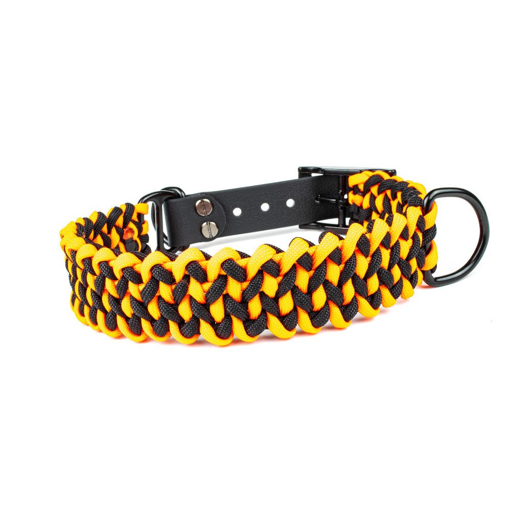 Tierluxe Hunde-Halsband Historisch, Paracord, Biothane, Handgemacht