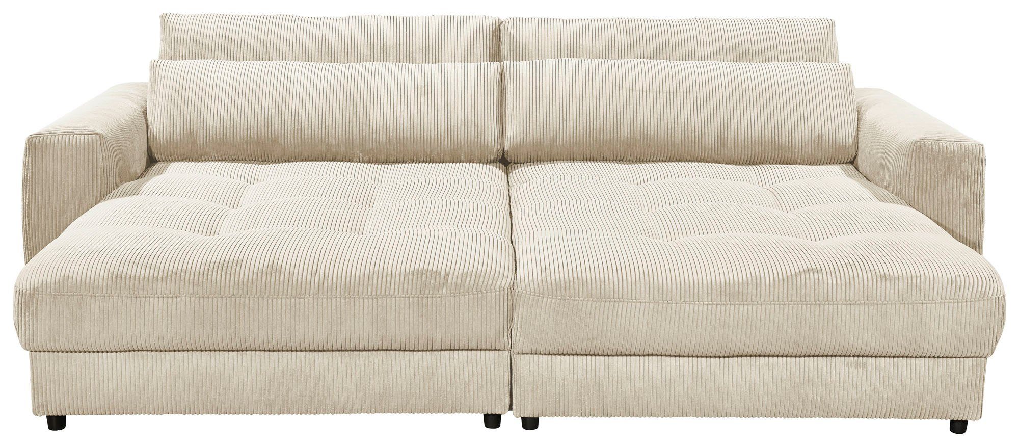 Rücken- 2 Nierenkissen Barura DESIGN EXCITING und 2 (2-St), stellbar, beige Raum ED Loveseat inkl. im frei