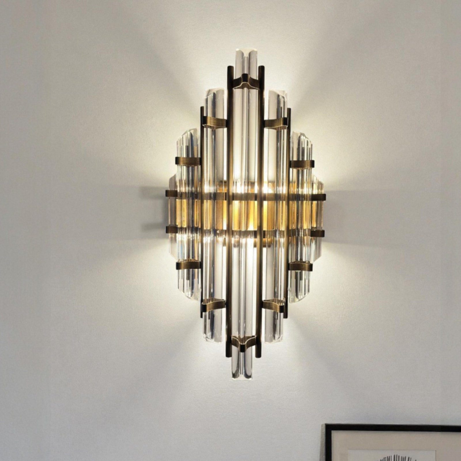 Bamyum Wandleuchte Bamyum Wandleuchte Champion Vintage Metall und Glas Wandlampe, ohne Leuchtmittel