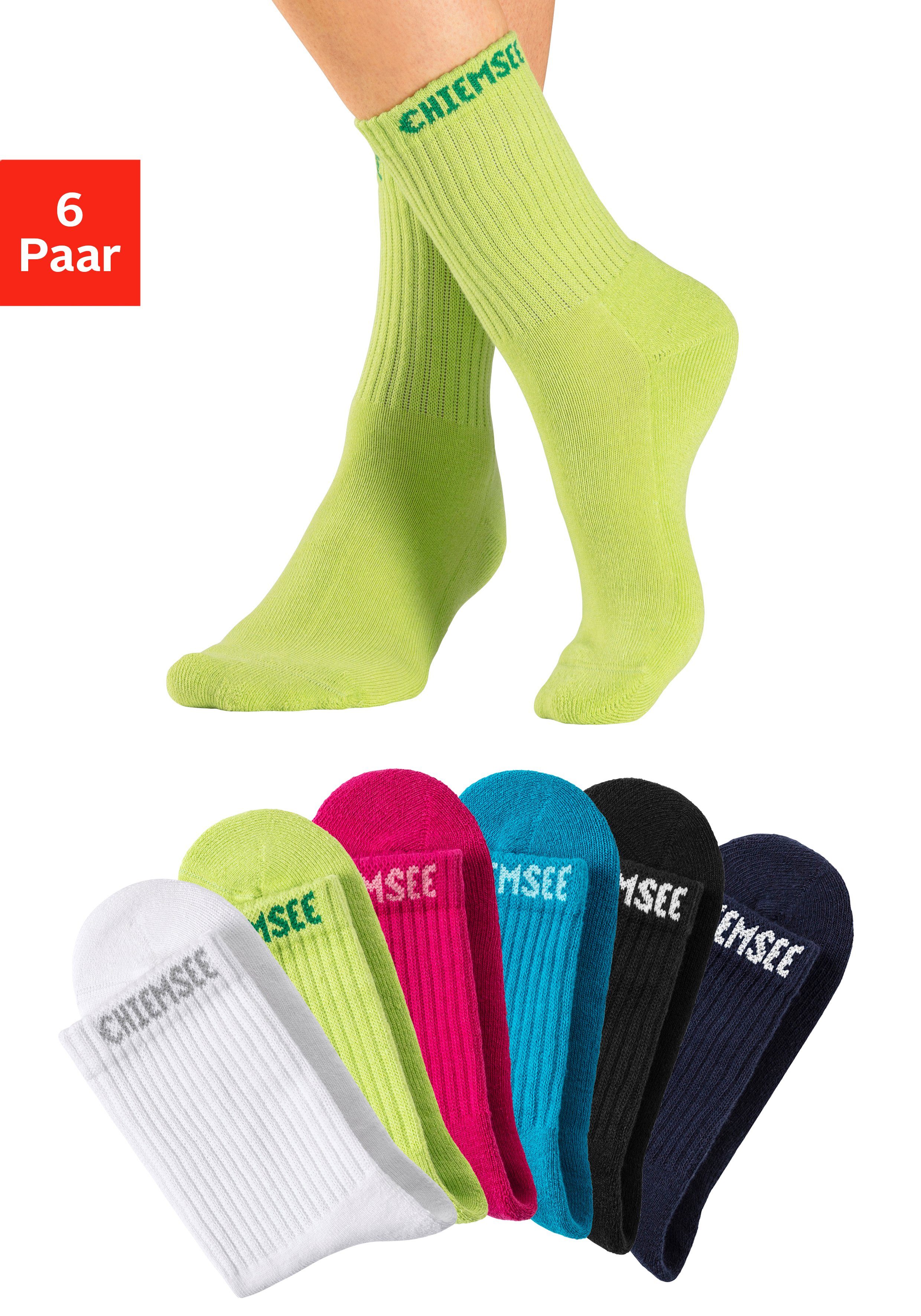 Chiemsee Tennissocken (Packung, 6-Paar) mit eingestricktem Markennamen