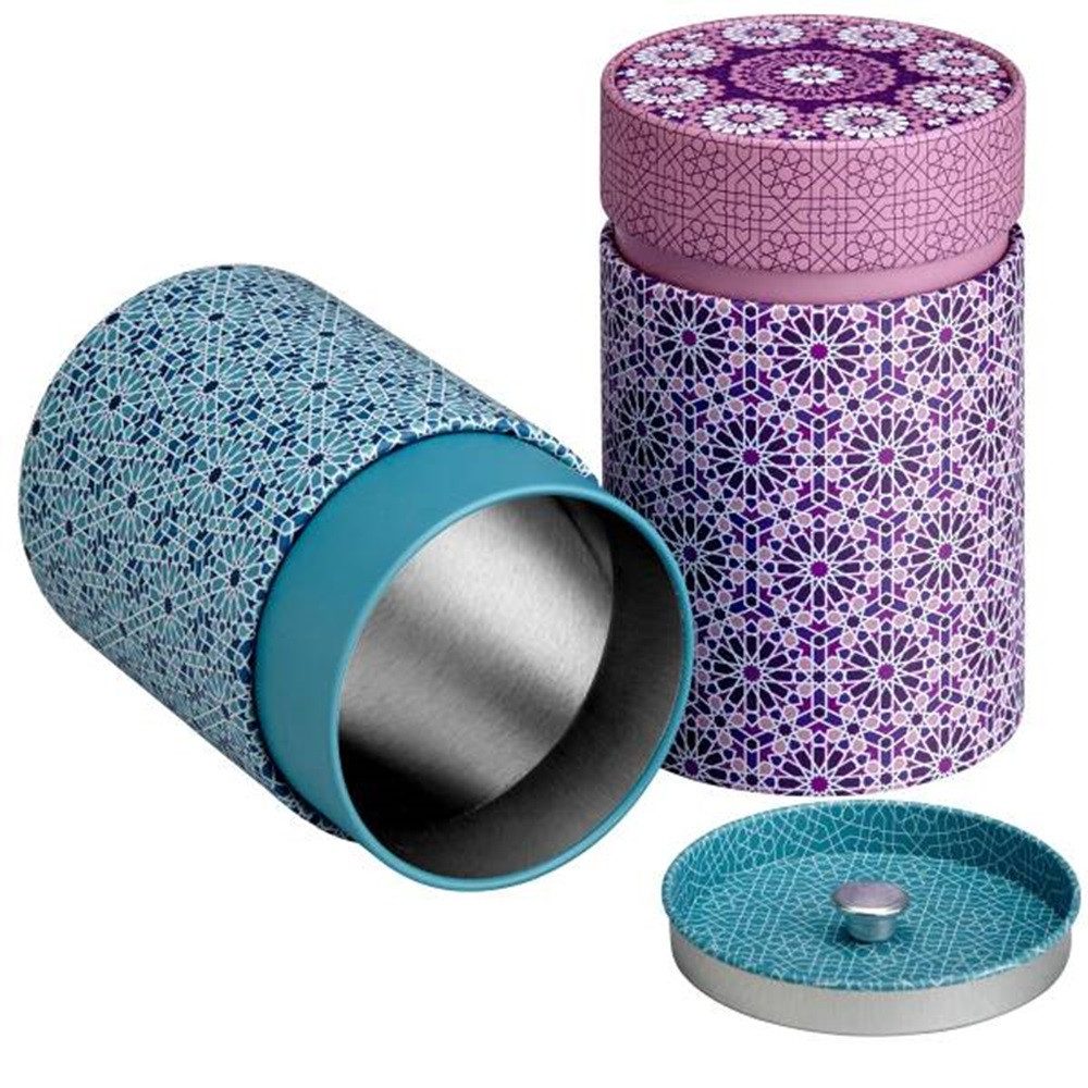 Teedose 2er Set Teedosen Teedose ANDALUSIA für 150g blau + lila Eigenart