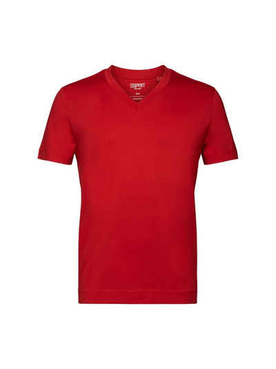 Esprit Collection T-Shirt Jersey-T-Shirt mit V-Ausschnitt, 100 % Baumwolle (1-tlg)