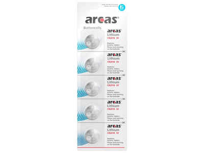 Arcas ARCAS Lithium-Knopfzellen CR2016, 5 Stück Knopfzelle