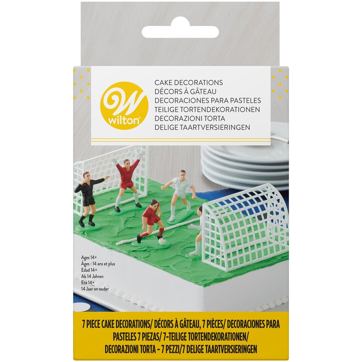 Wilton Tortenstecker Wilton Fußballdekor-Set für Torten und Kuchen, (7-tlg)