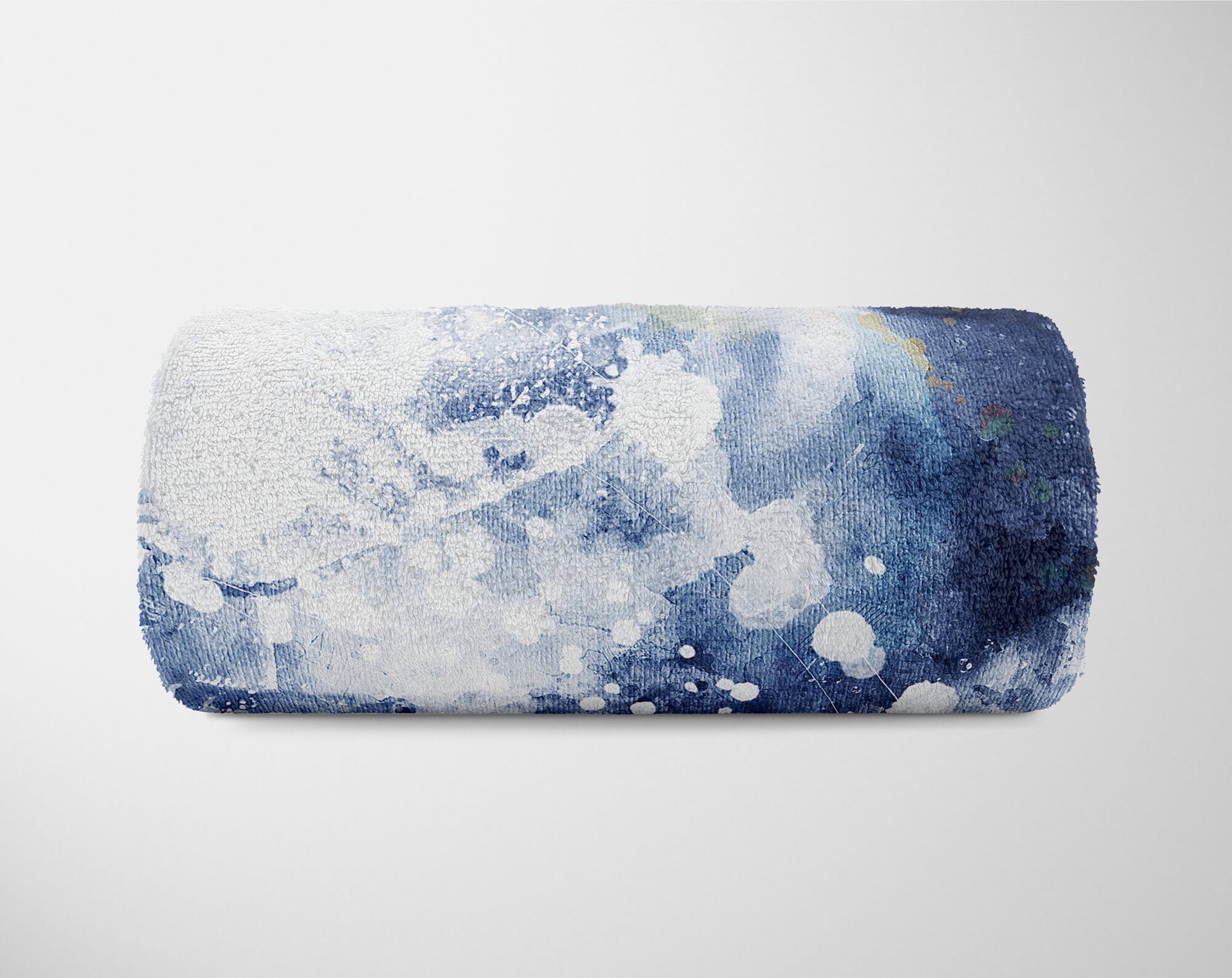 Sinus Art Handtücher Handtuch Strandhandtuch Serie Kunstvoll Saunatuch II, Tier SplashArt Ice Kuscheldecke (1-St), Baumwolle-Polyester-Mix Bear Handtuch