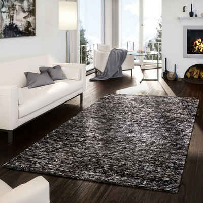 Designteppich Teppich Handgemacht Modern Flechtdesign Naturtöne Meliert Braun Creme, TT Home, rechteckig, Höhe: 14 mm