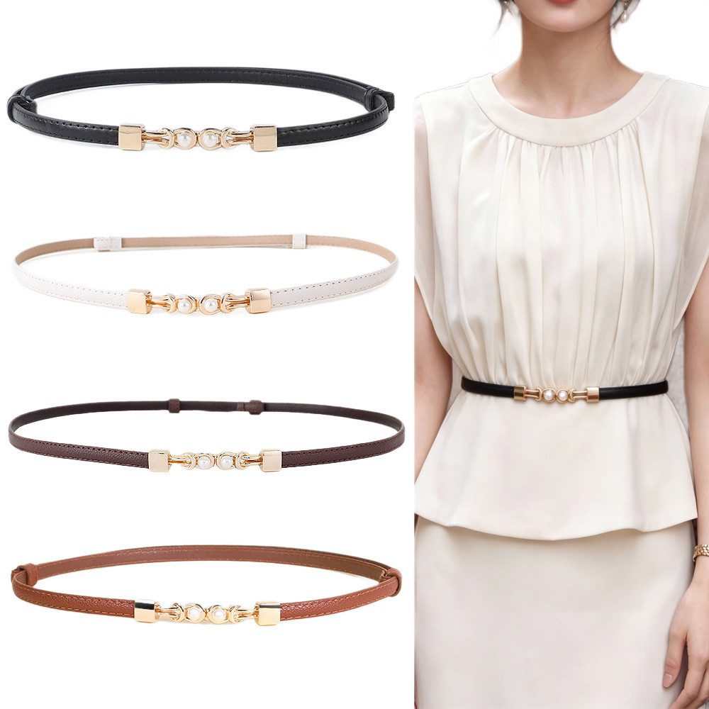 nsihing Taillengürtel Schmaler Taillengürtel für Damen Verstellbarer Retro Dünner Gürtel Klassisch Dekorativen Gürtel für Jeans Hosen Kleider