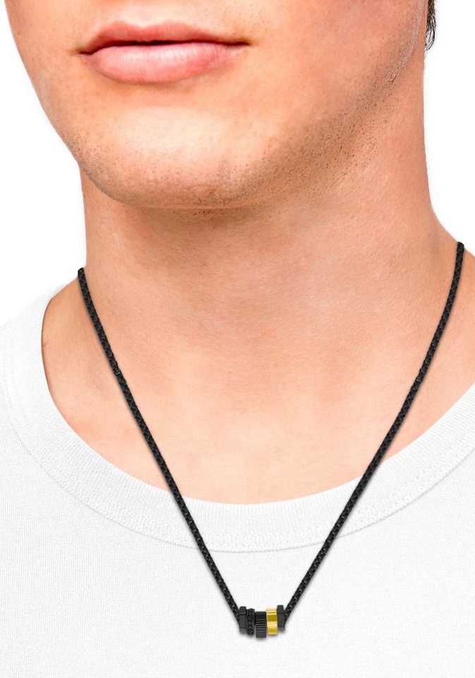 s.Oliver Kette mit Anhänger 2034952, Edelstahl, Die Halskette kann von 50  cm auf bis zu 55 cm verlängert werden