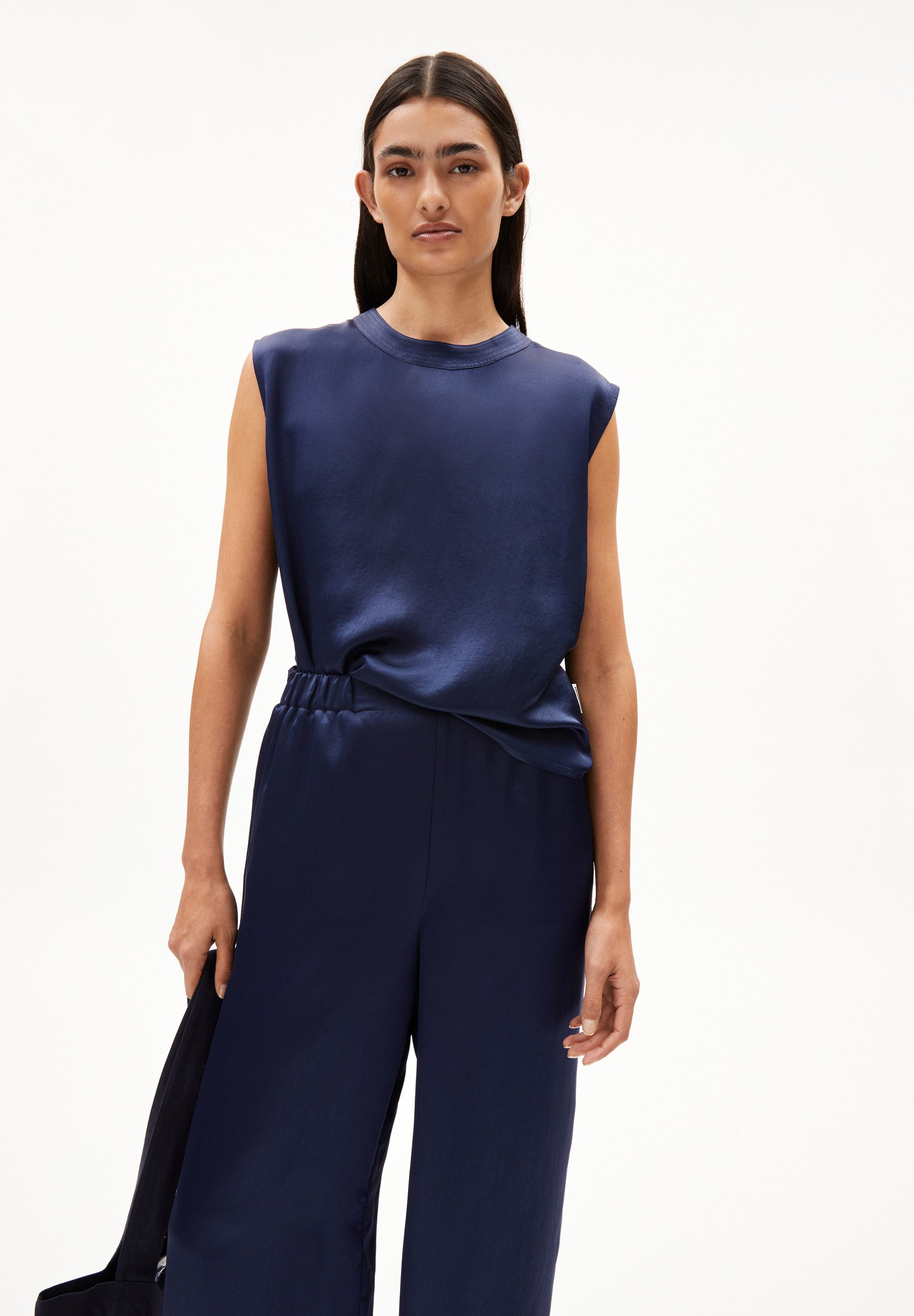 Armedangels Kurzarmbluse NERAALI NIALAA Bluse aus Naia™ Renew Relaxed Fit Relaxed Fit