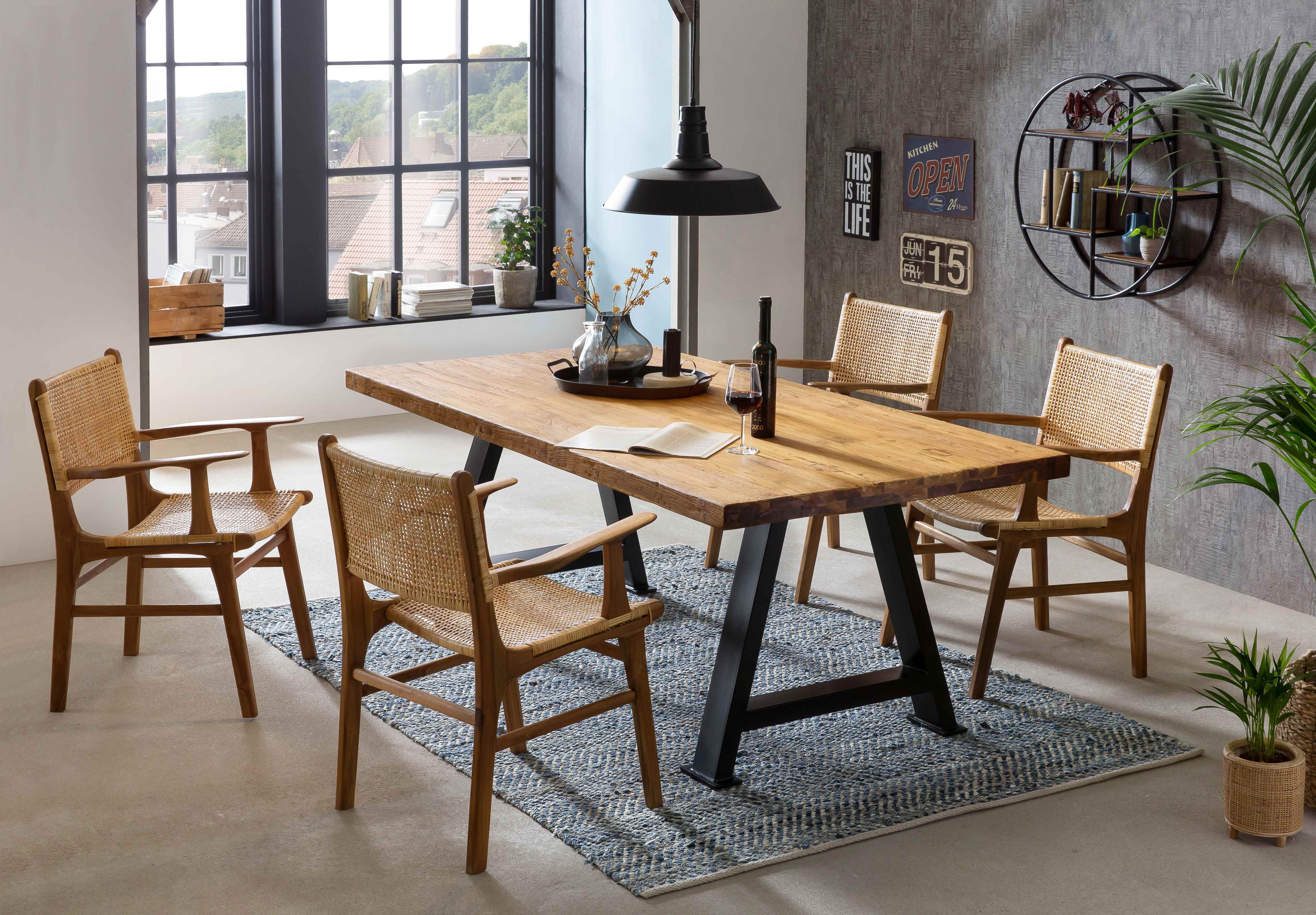 SIT Tischplatte (1 St), aus recyceltem Teakholz