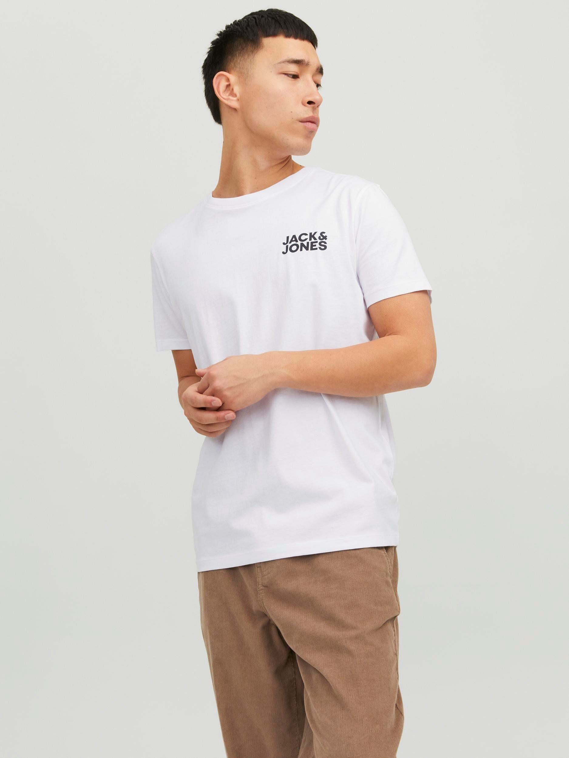 Jack & Jones Rundhalsshirt JJECORP mit Logo-Print und klassischem Rundhals günstig online kaufen