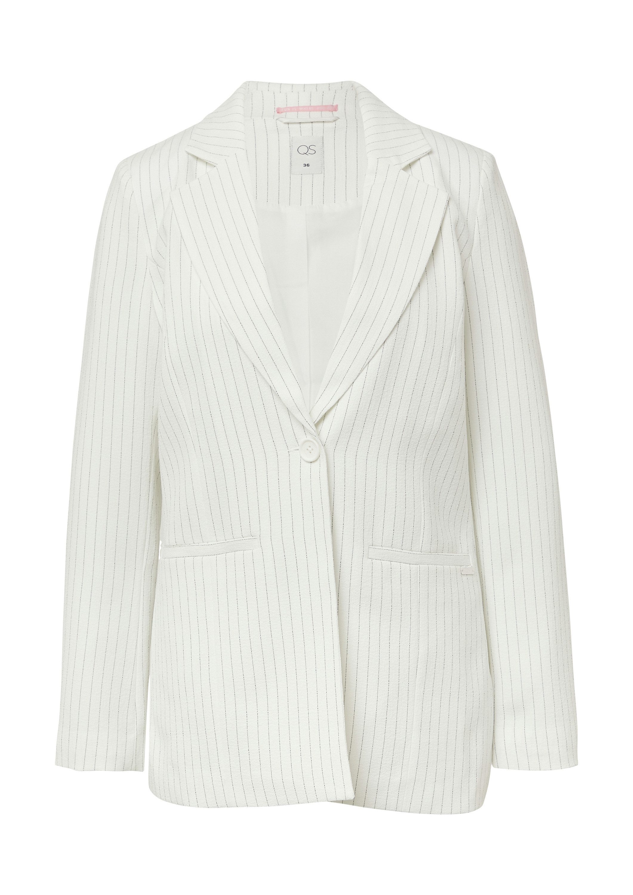 QS Jackenblazer Indoor-Blazer Nadelstreifen-Blazer