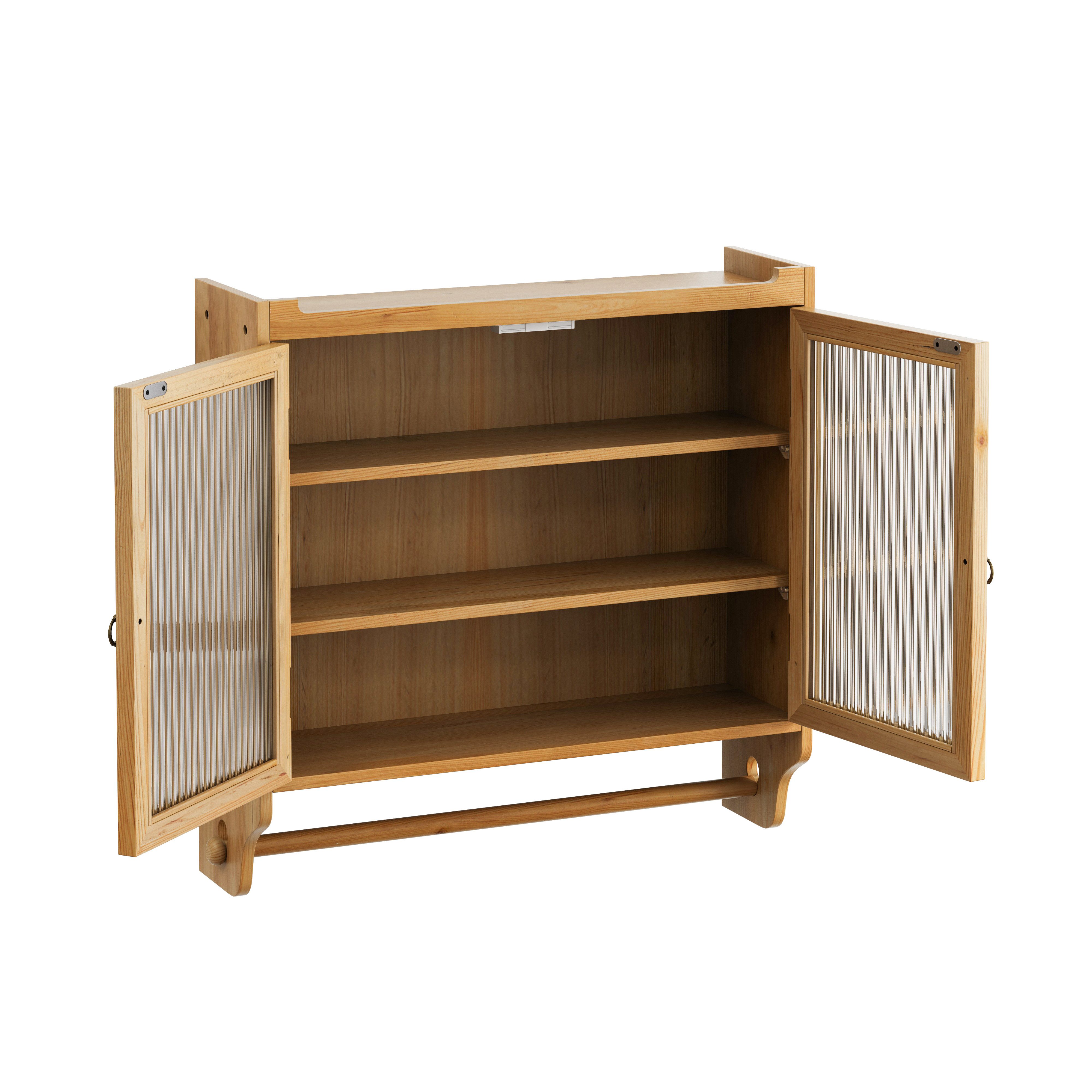 Celya Wandhängeschrank Glas-Wandregal, Hängeschrank küche, 63cm günstig online kaufen