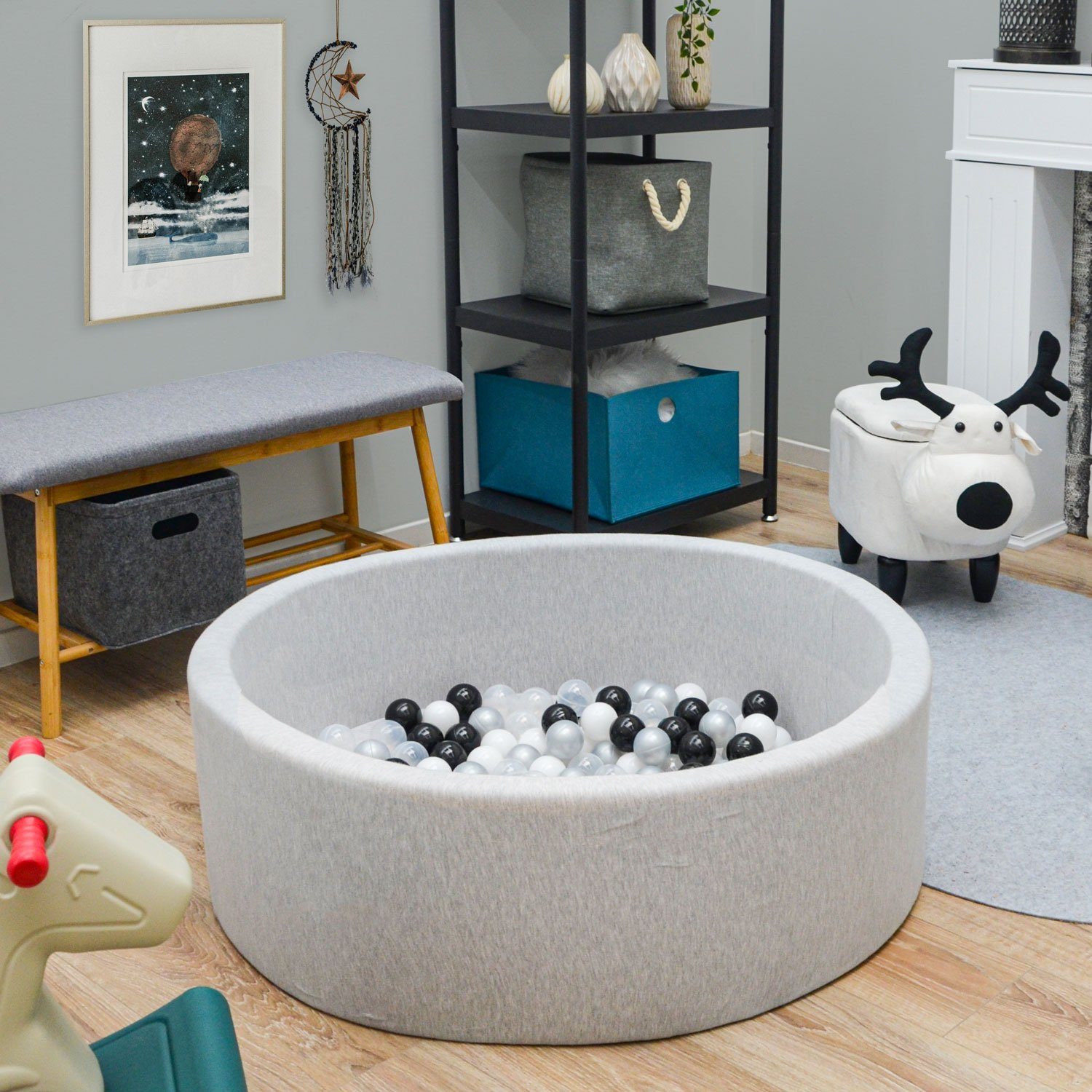 LittleTom Bällebad-Bälle Baby - 200 Bunte Bälle fürs Bällebad - Geprüfte Spielbälle für Kinder (200-St), Ab dem 1. Tag: Babybälle zum Greifen - Plastikbälle für den Bällepool