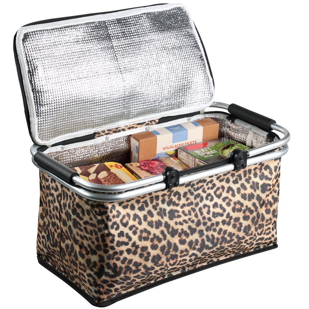 KESPER® Einkaufskorb Thermokorb, Leopard, 20 l, mit Kälte- / Wärmeisolierung
