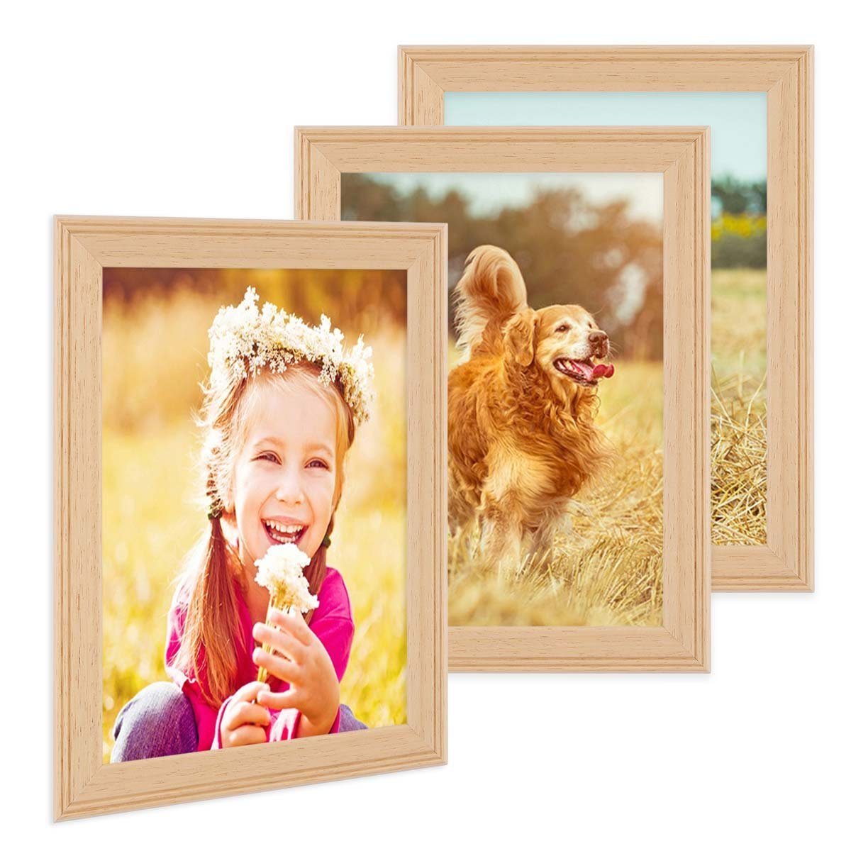 PHOTOLINI Bilderrahmen 3er Set im Landhaus-Stil günstig online kaufen
