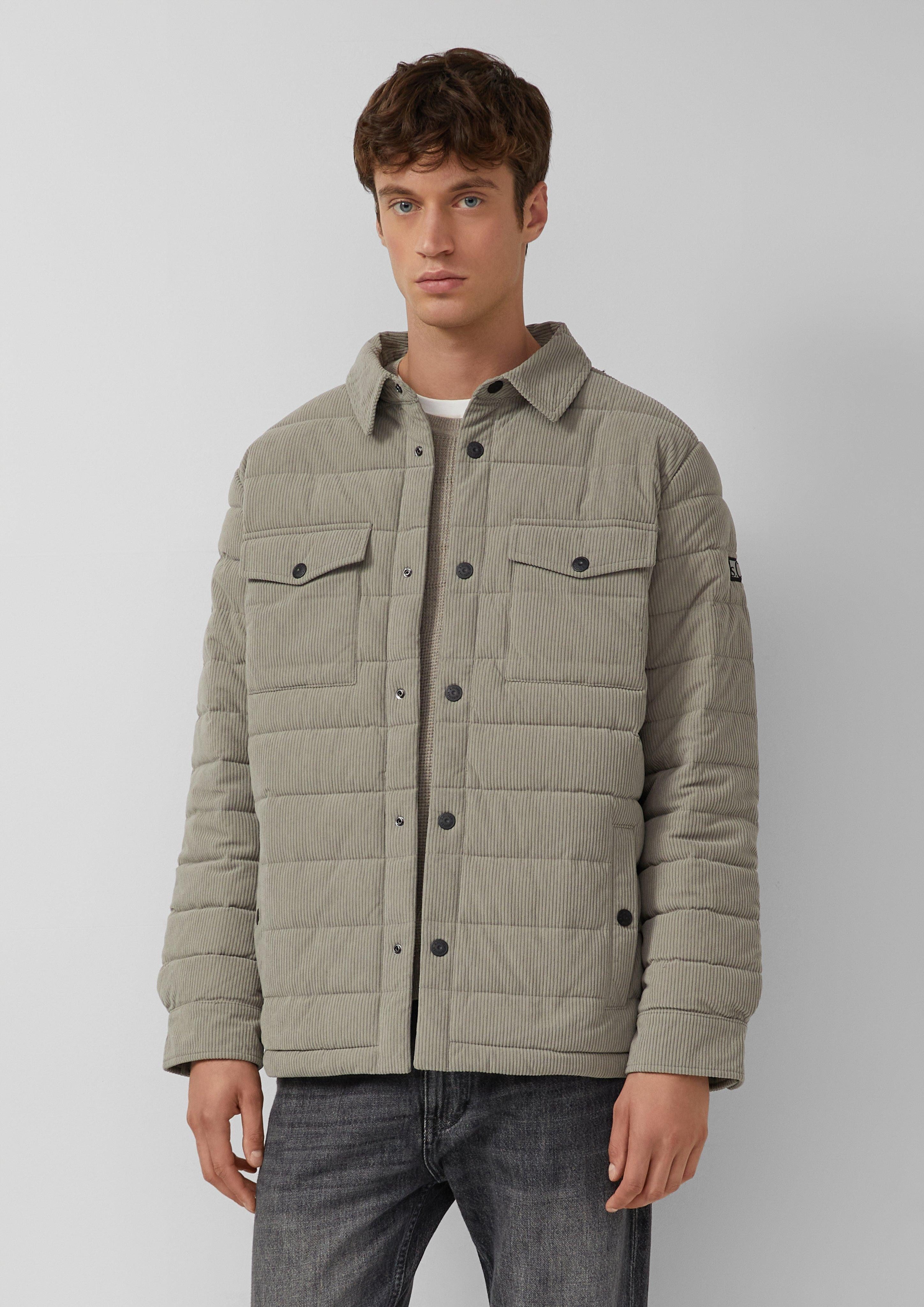 s.Oliver Allwetterjacke Gestepptes Cord-Overshirt mit aufgesetzten günstig online kaufen