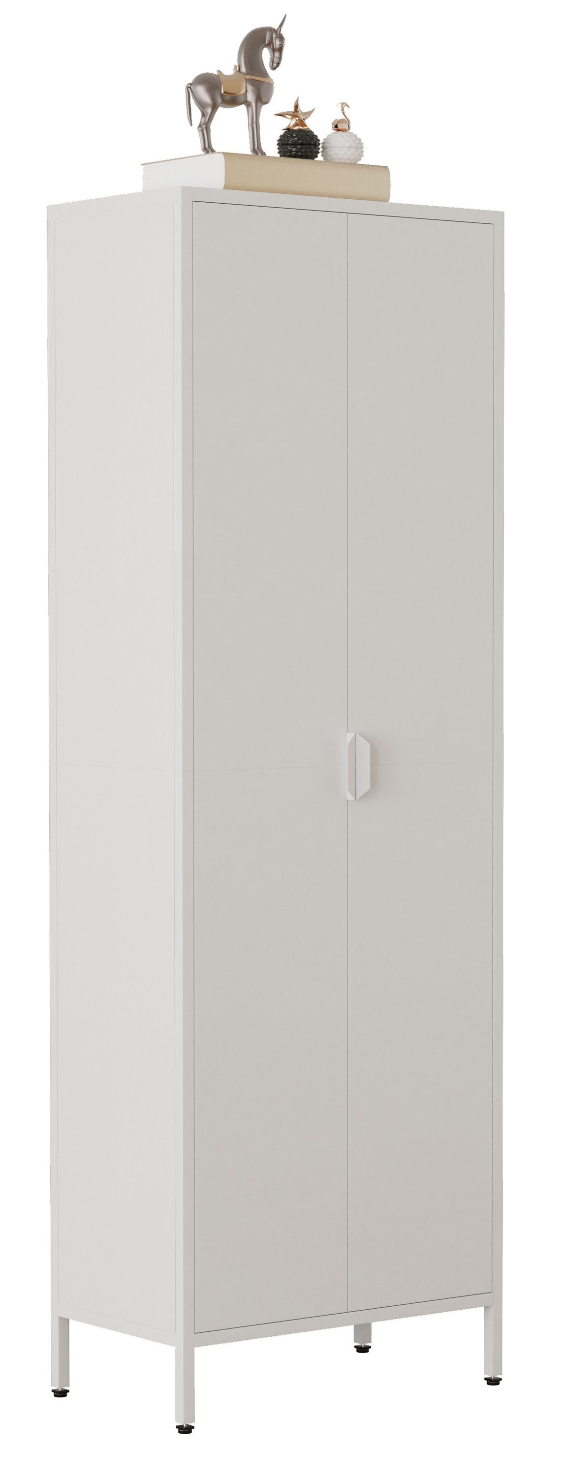 VCM Aktenschrank Büroschrank Flokas mit Drehtüren H. 180 x B. 60 x mit 4 Fächern, Büromöbel