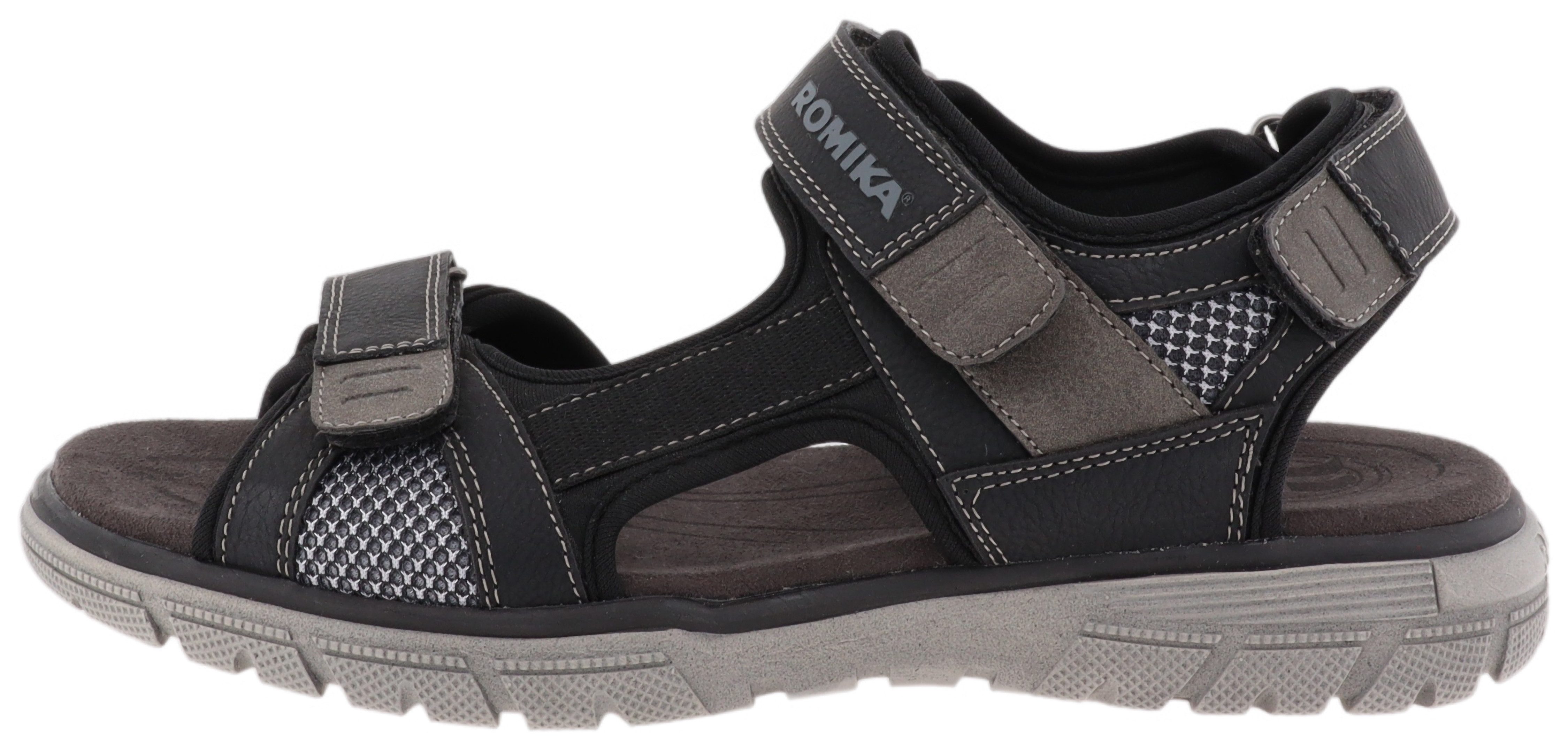 Romika Sandale, Sommerschuh, Trekkingsandale, Herrensandale mit Klettverschlüssen