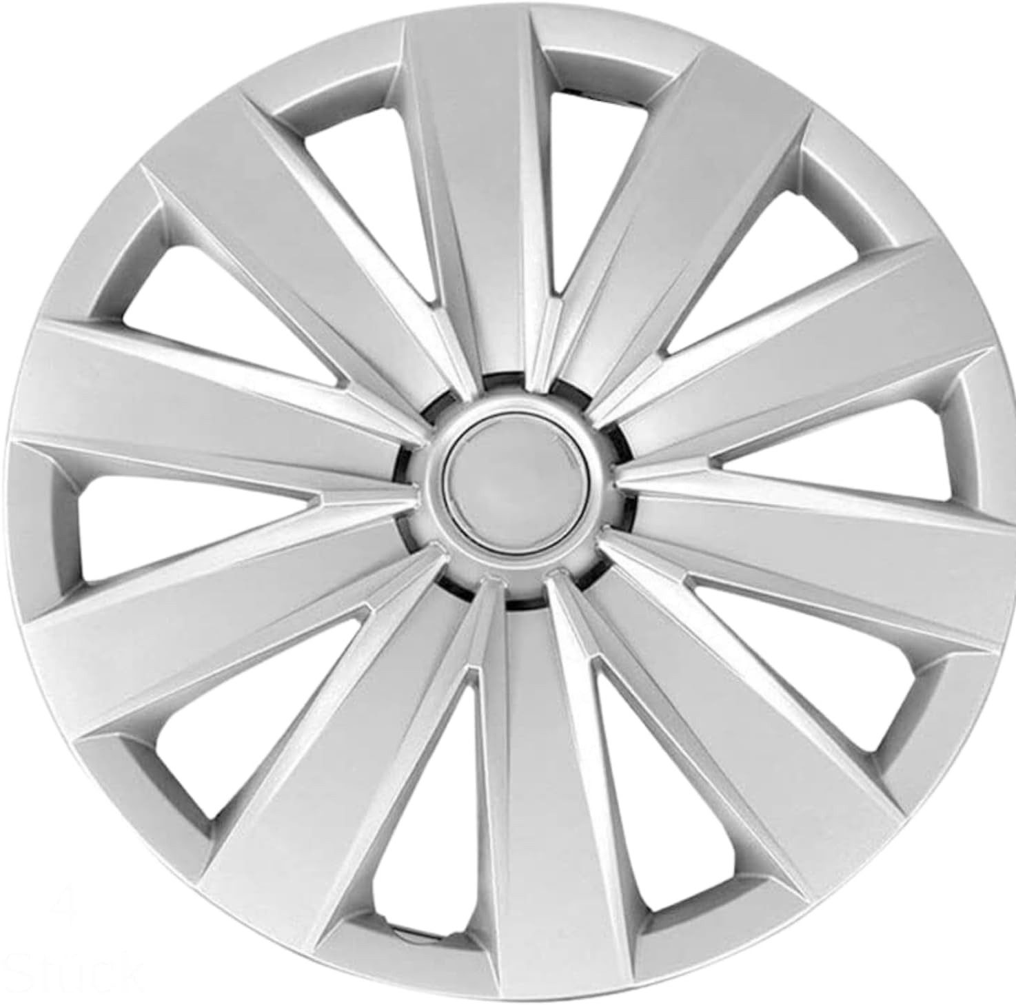 Trimak Radkappen 13-14-15-16 Zoll 4er Set Radzierblenden Silber Schwarz Schlagfest, Silber / 15-Zoll-Radkappen, ABS Kunststoff, Schlagfest, Hochwertig