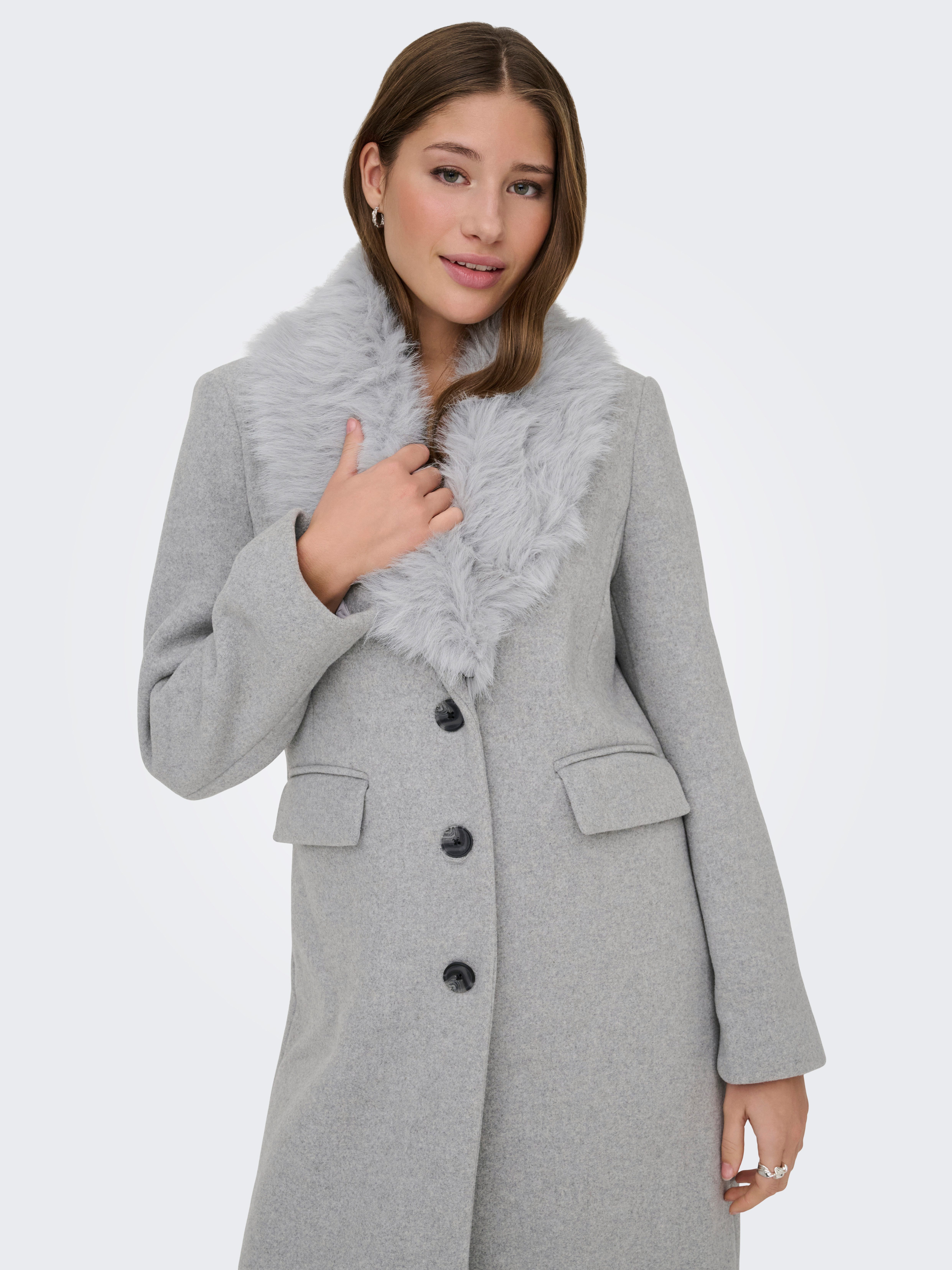 ONLY Langmantel ONLANNIE LIFE FUR COLLAR COAT CC OTW günstig online kaufen