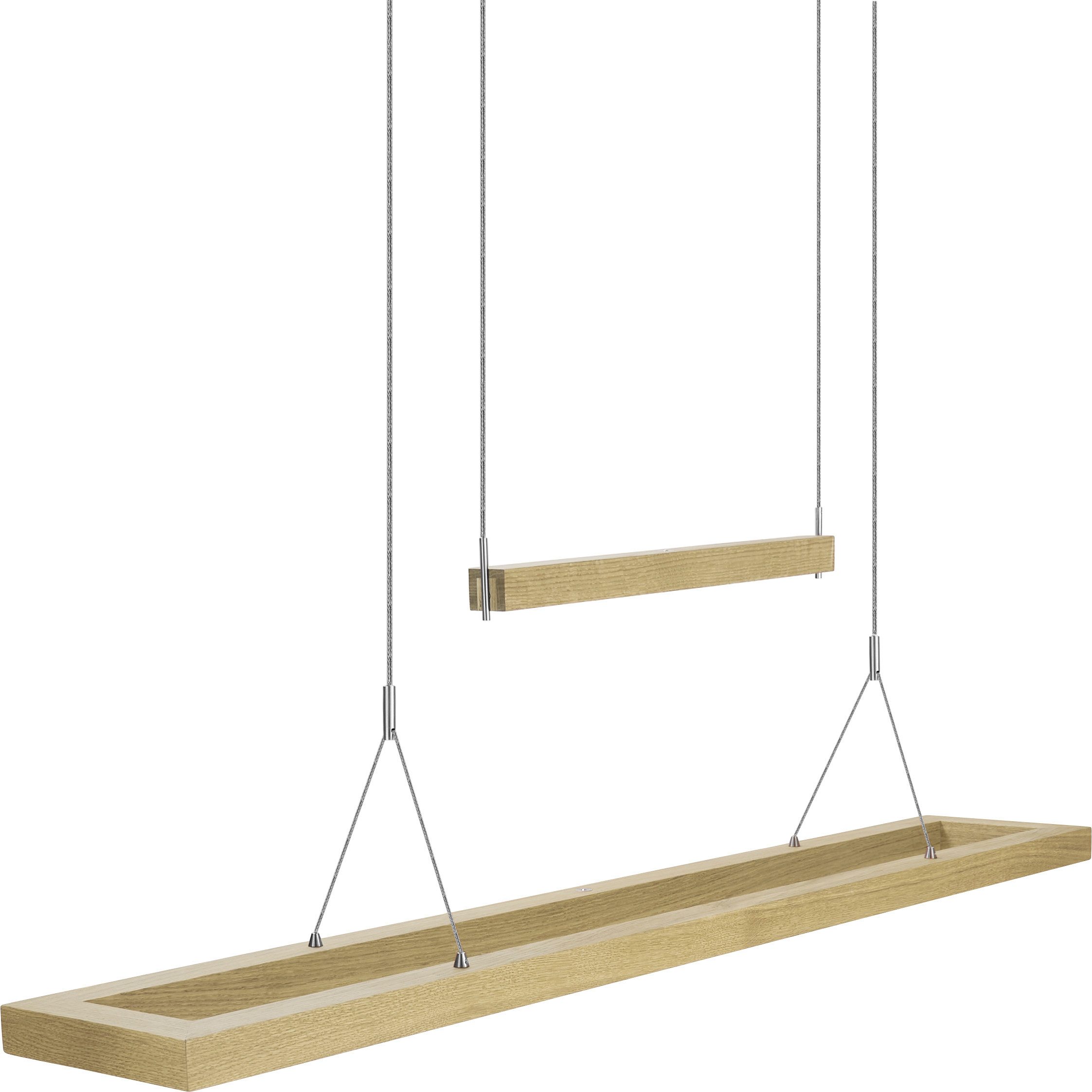 HerzBlut LED-Hängeleuchte Amalia LED, Alu LED-Leiste Acryl satiniert, wechselbar