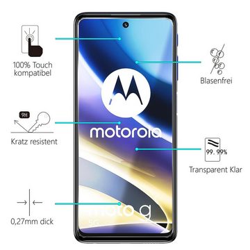 CoolGadget Schutzfolie Panzerfolie für Motorola Moto G53 5G, (9H Härtegrad, 2x Schutzglas, 1xReinigungset), Displayfolie Schutzfolie 2 Stück für Motorola Moto G53 5G Glas Folie