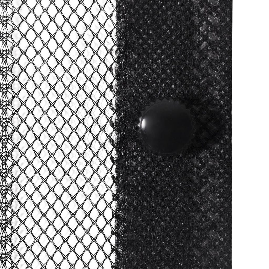 Polyester Insektenschutz-Vorhang aus möbelando (2er-Set), cm (B/H) Abmessungen Schwarzen, Schwarz. in 100x210