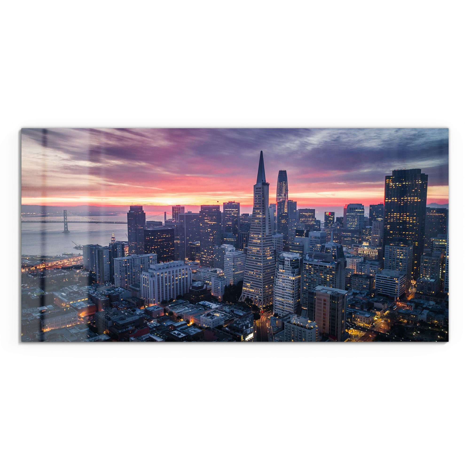 DEQORI Glasbild 'Blick auf San Francisco', günstig online kaufen