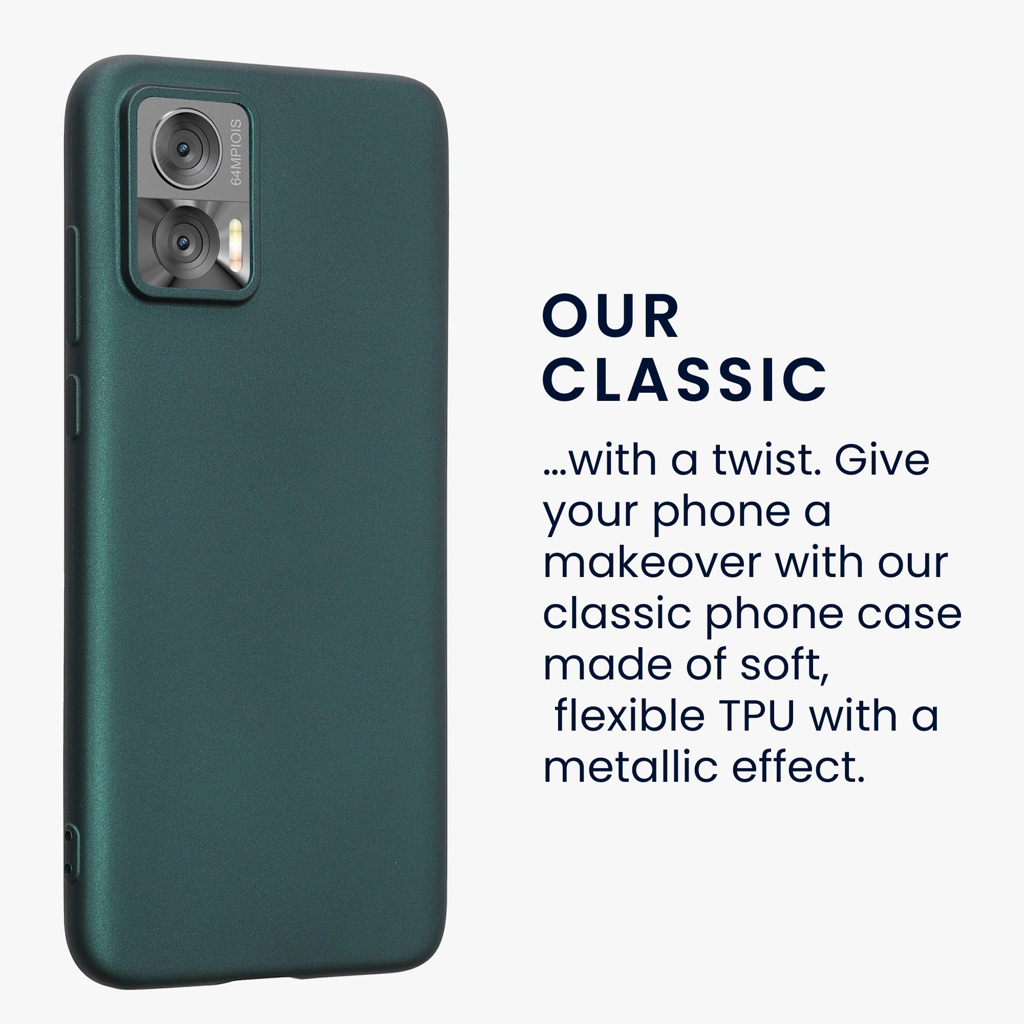 kwmobile Handyhülle Handyhülle für Motorola Edge 30 Neo Hülle, Silikon Case metallisch schimmernd - Schutzhülle Cover