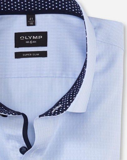 slim OLYMP 6 six bleu No Businesshemd super