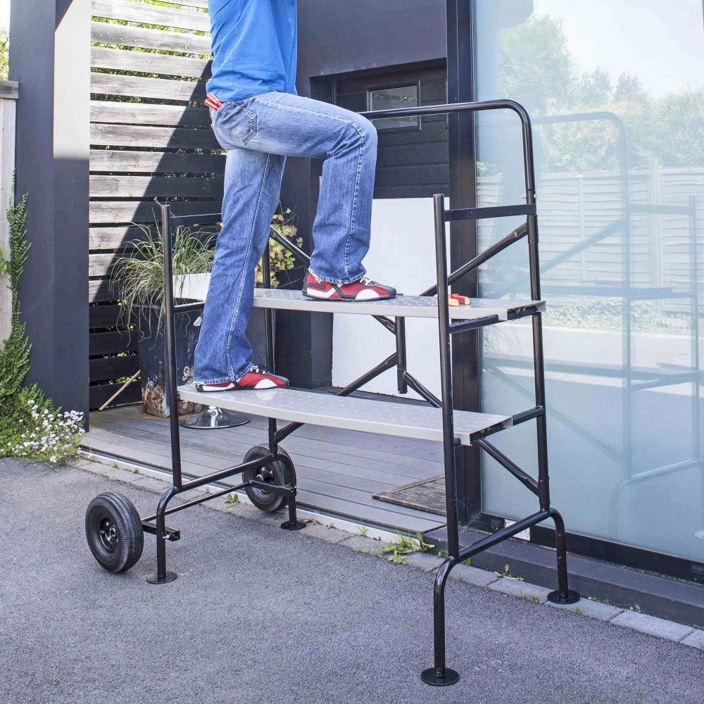 BRAST Arbeitsgerüst Arbeitsbühne Gerüst Baugerüst Rollgerüst Malerbühne Lei günstig online kaufen