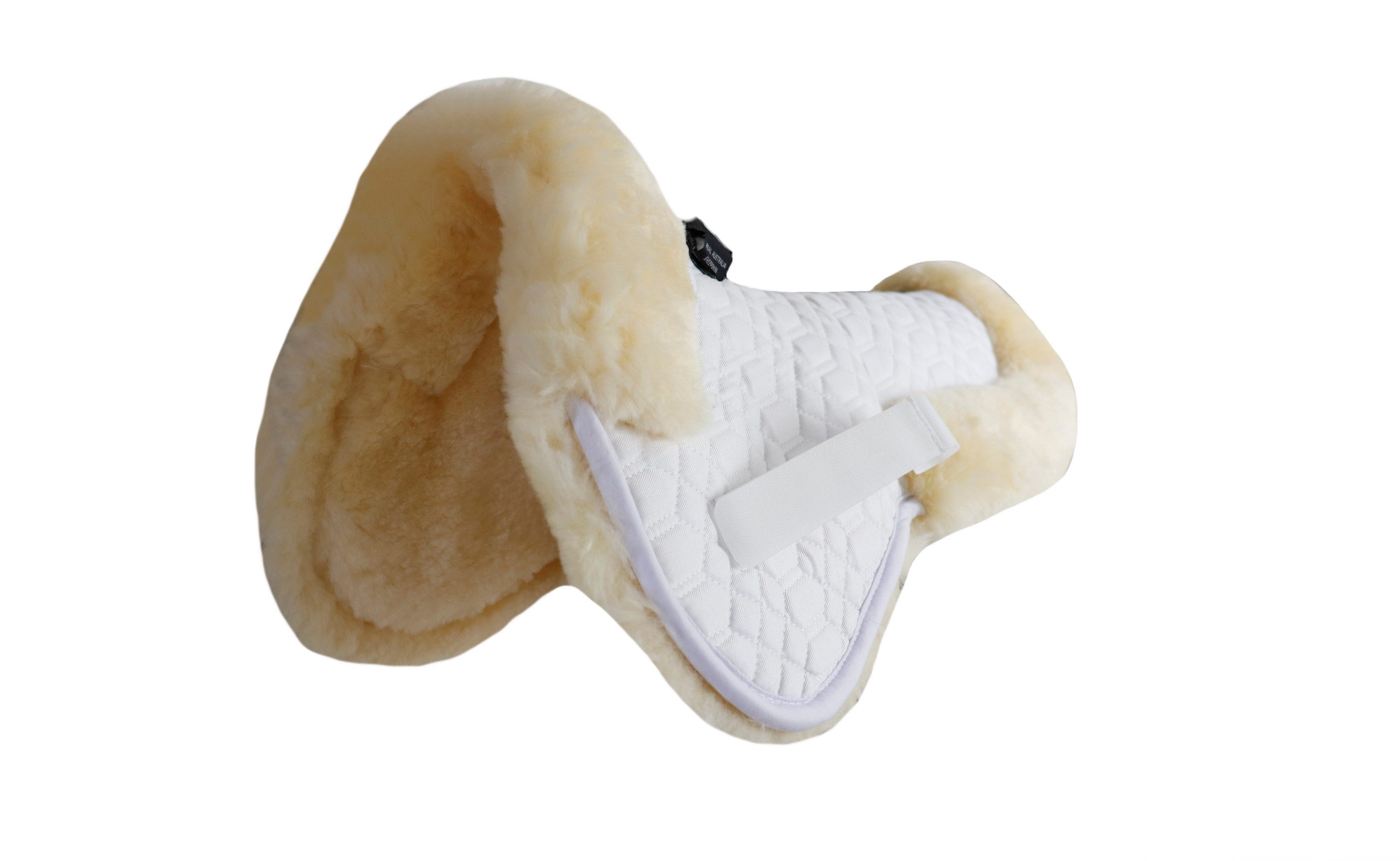 Engel Reitsport Sattelpad Sattelkissen Sattelpad SAKIS2 Lammfell & Baumwollsteppstoff Fellkranz