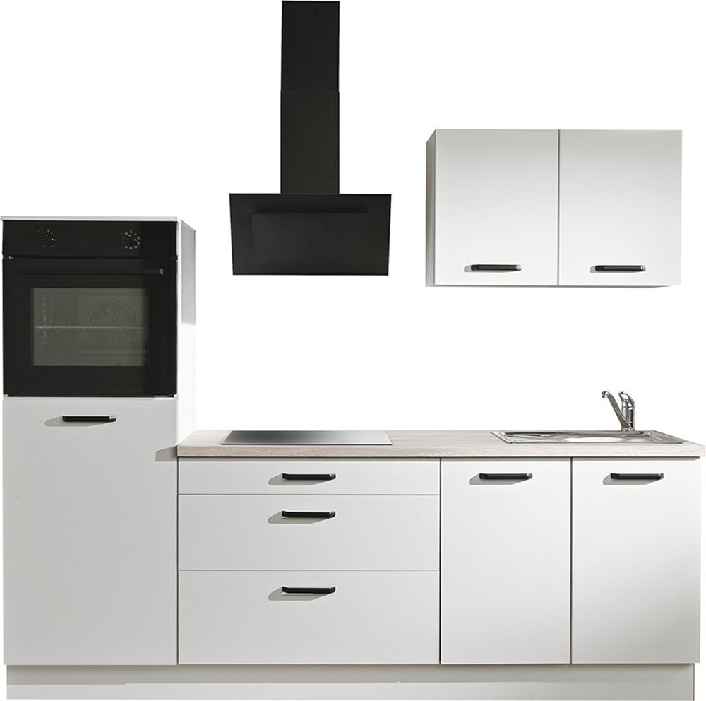 wiho Küchen Küchenzeile Compact, Breite 240cm, wahlweise mit Geräten (ohne Kühlschrank)