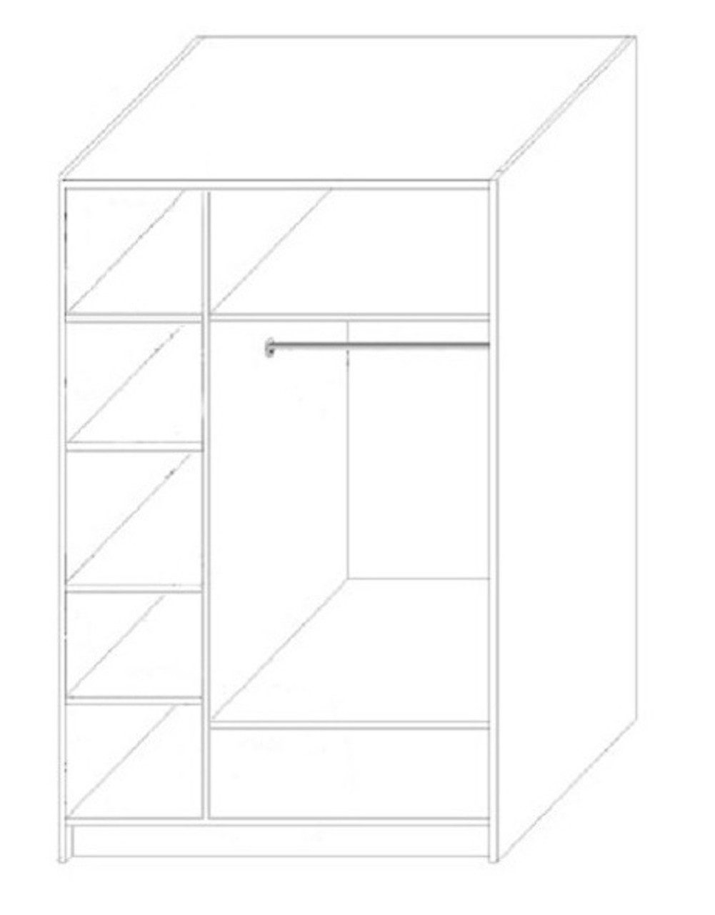 JVmoebel Kinderkleiderschrank Hochglanz Schrank in Grau für modernes Kinderzimmerdesign (1-St., Kinderkleiderschrank) Made in Europa