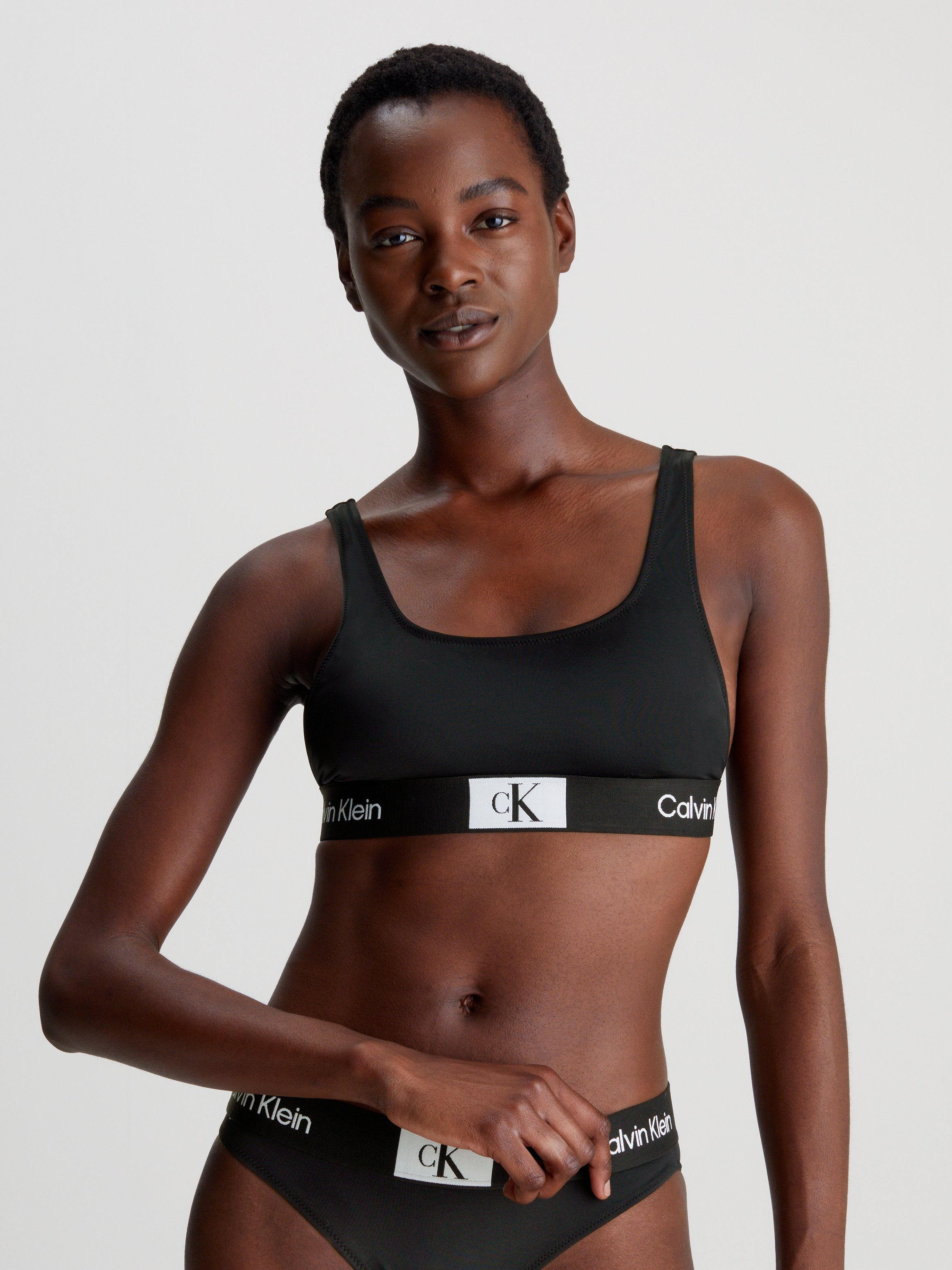 Calvin Klein Swimwear Bandeau-Bikini-Top BRALETTE-RP, mit Logodruck auf dem  Unterband